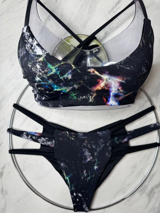 Black Marble Reversible  "Skye" Bottom