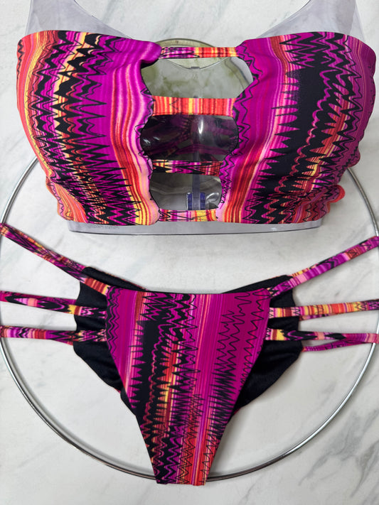 Pink Abstract "Kona" Bottom