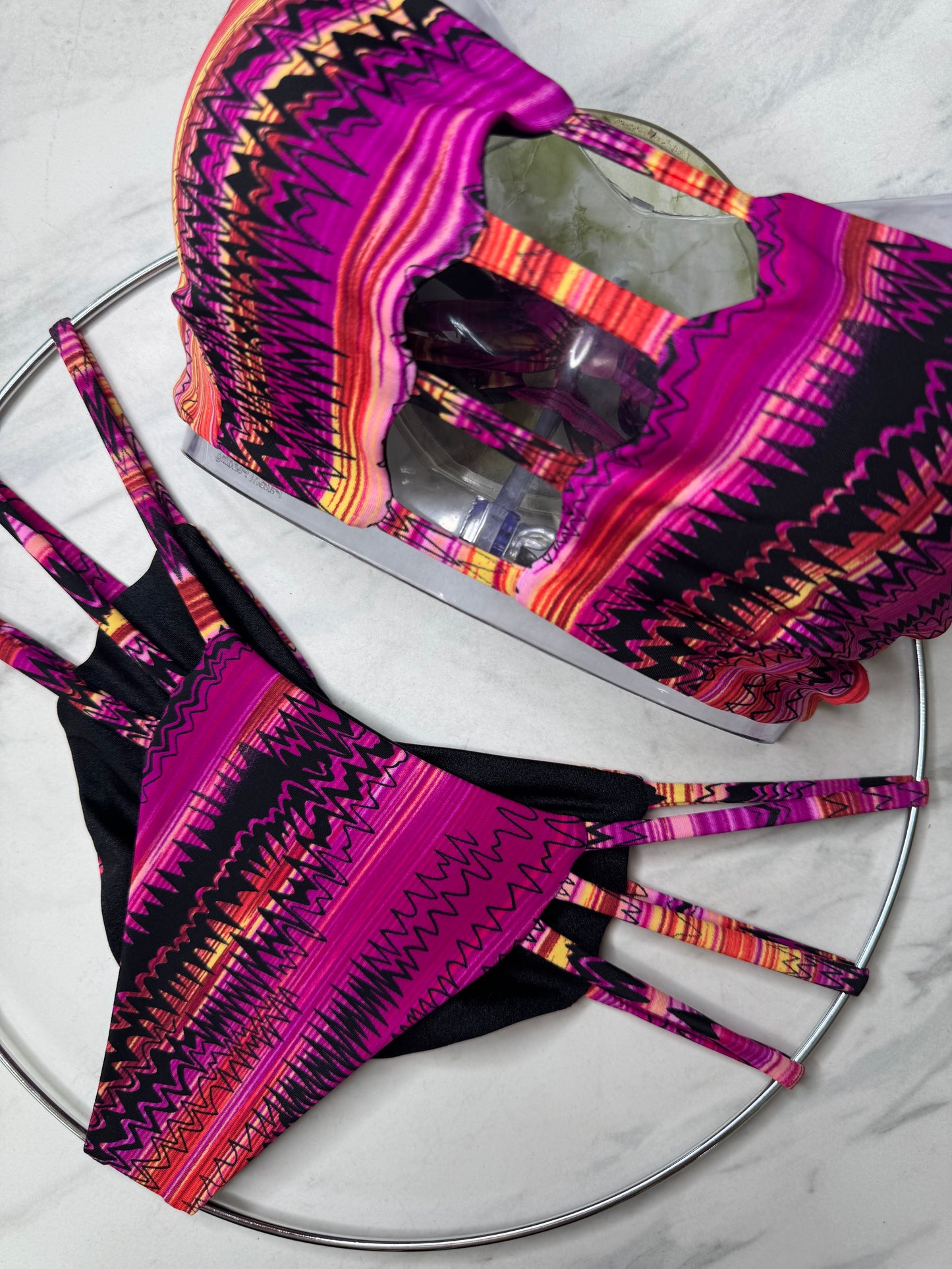 Pink Abstract "Kona" Bottom