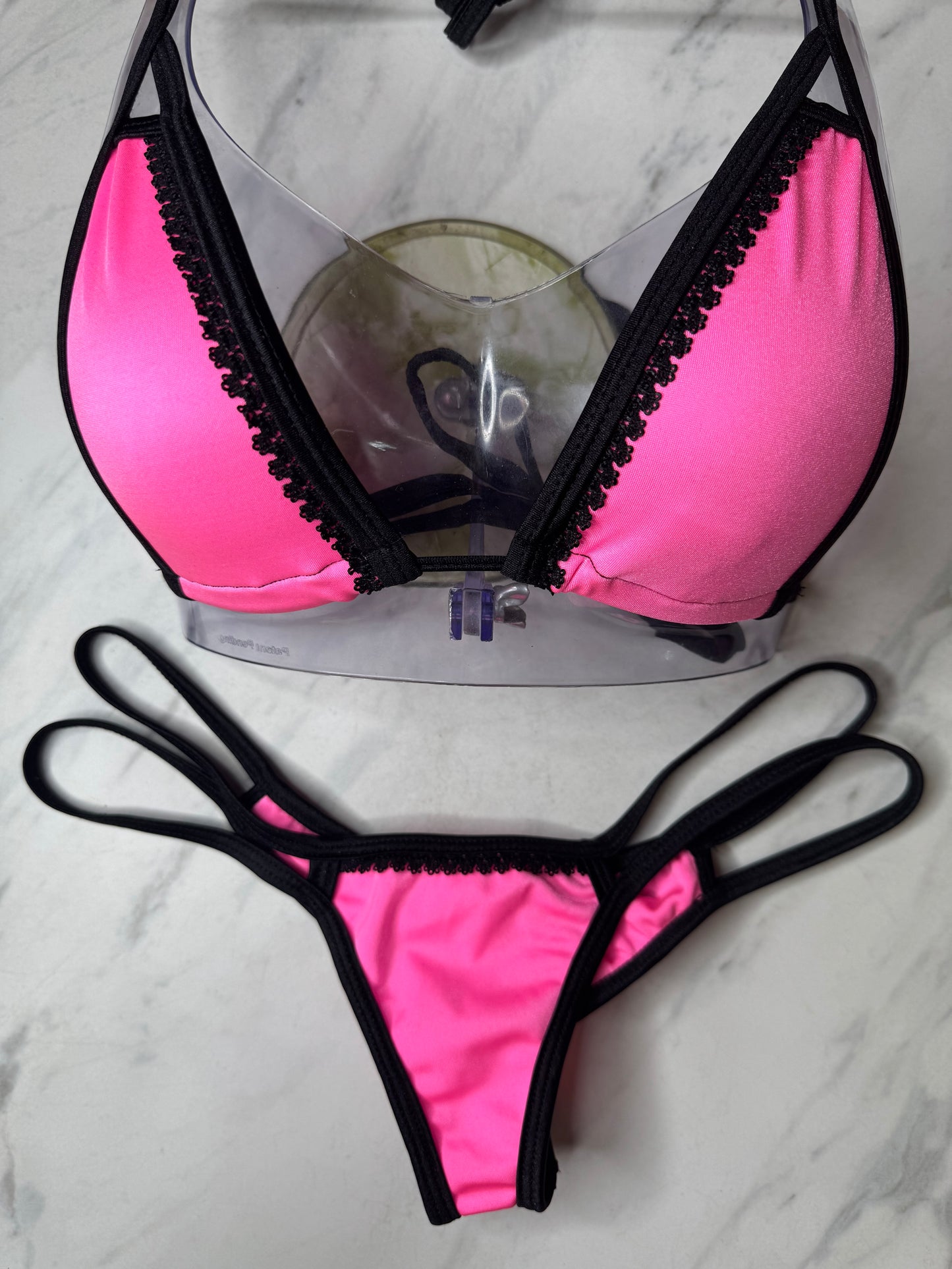 Pink & Black Trim Micro Bottom