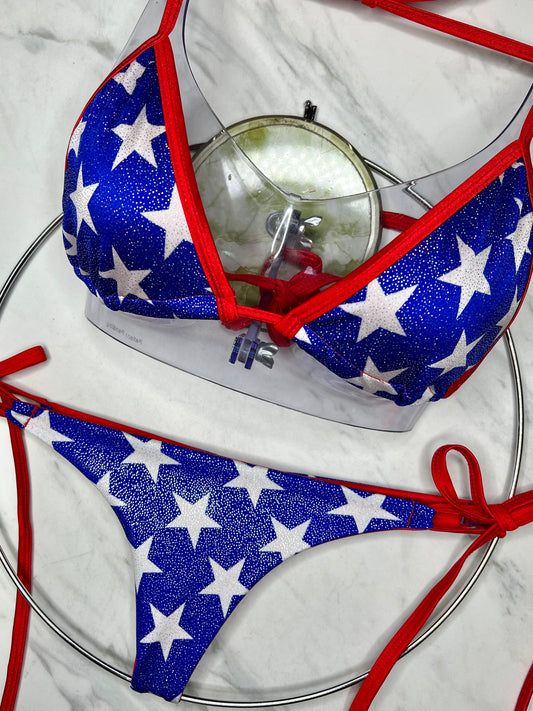 Patriotic Glitter Star Micro Bottom