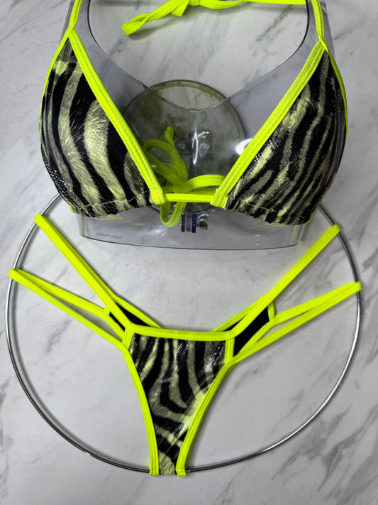 Tiger Neon Yellow Bikini