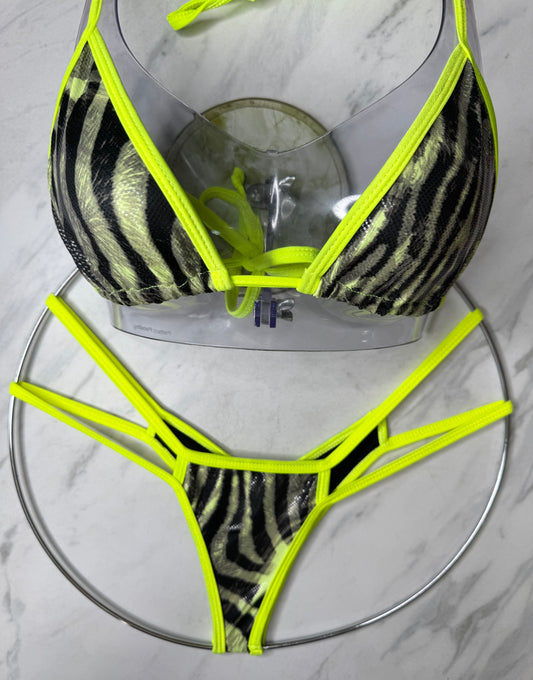 Tiger Neon Yellow Bikini