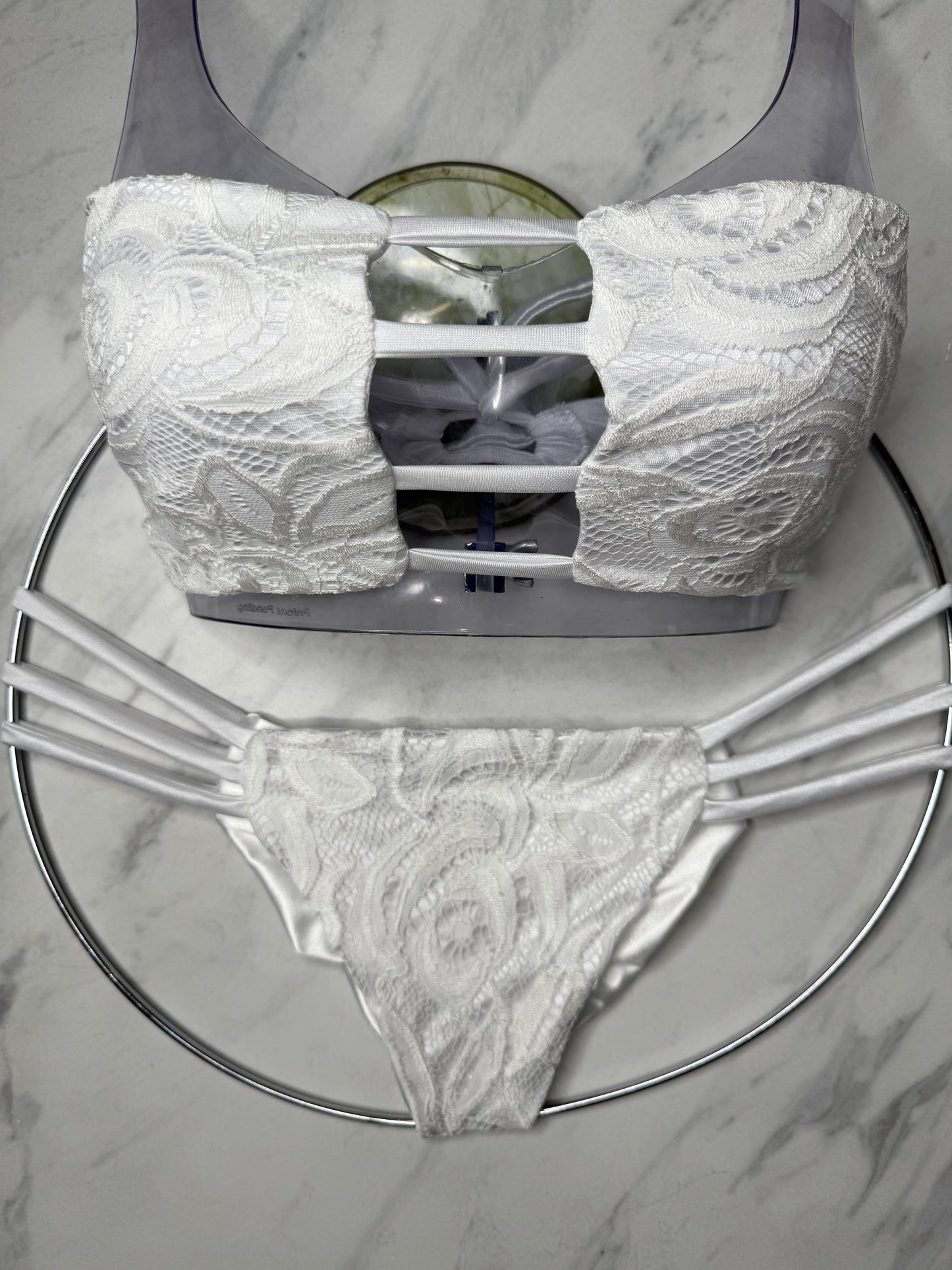 Amore White Lace Bandeau Top