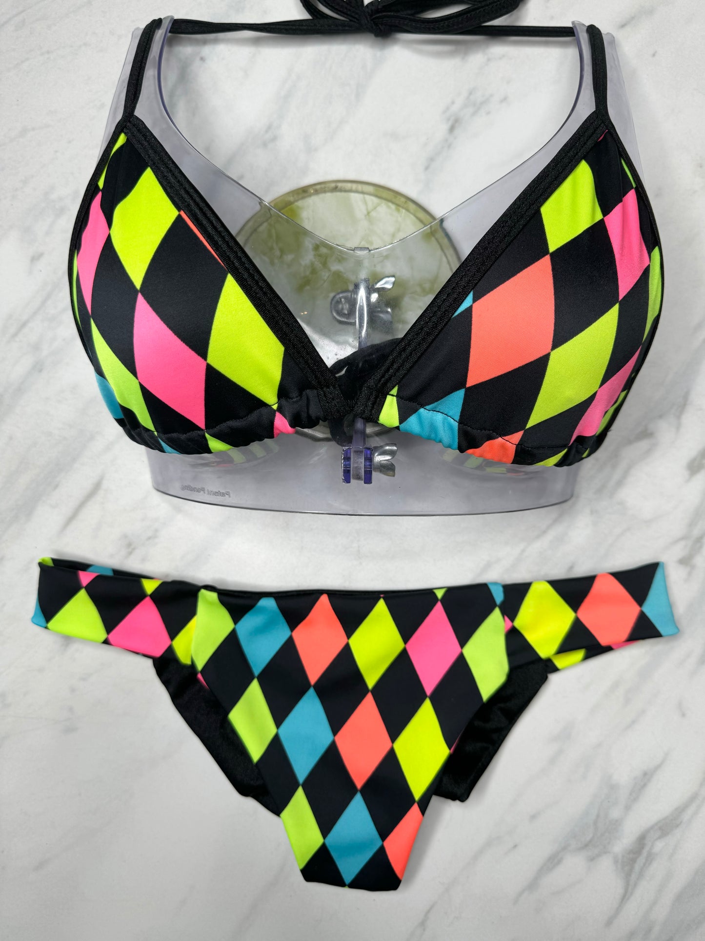 Neon Square Triangle Top