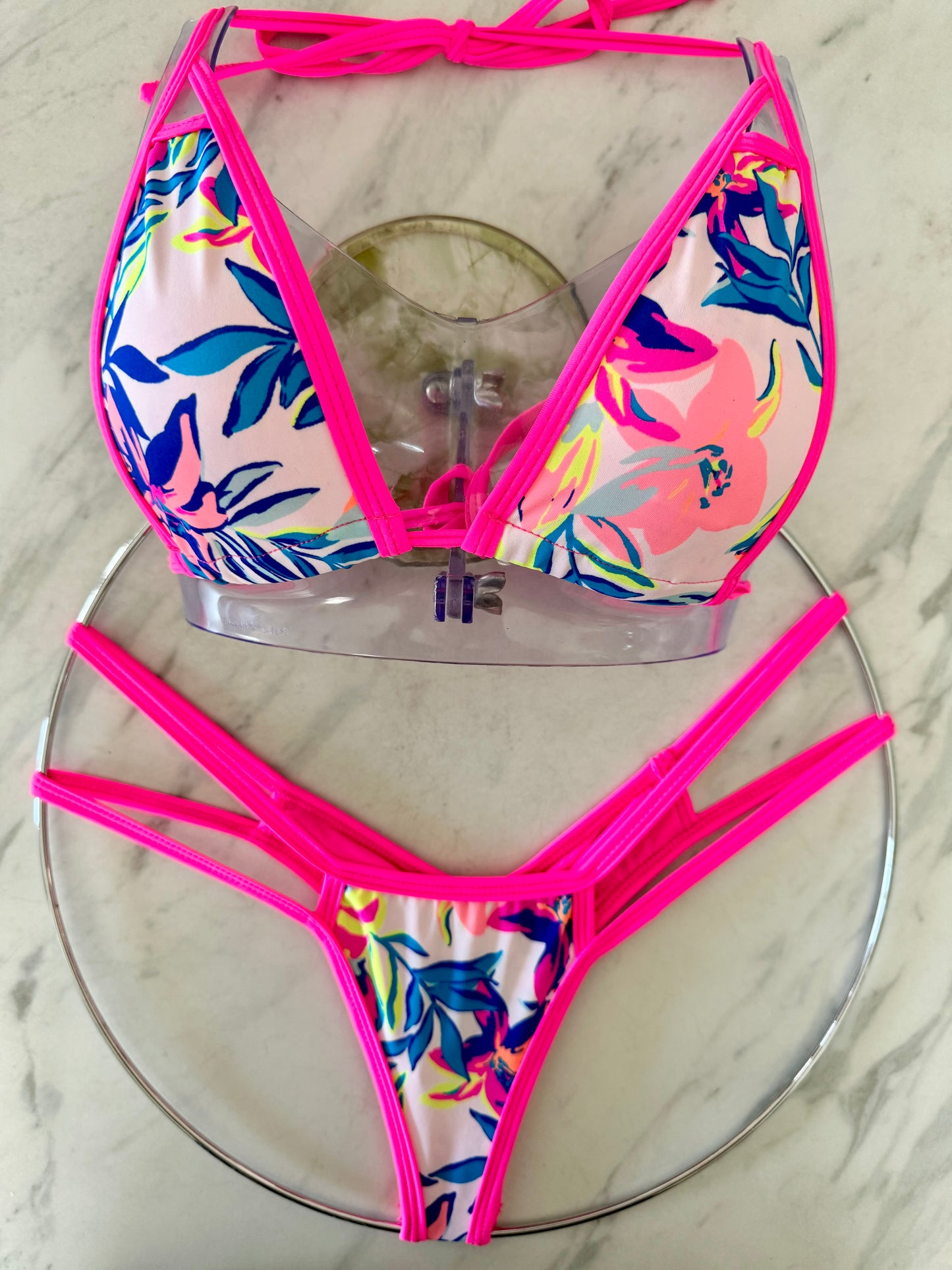 Neon Flower Neon Pink Micro Bottom