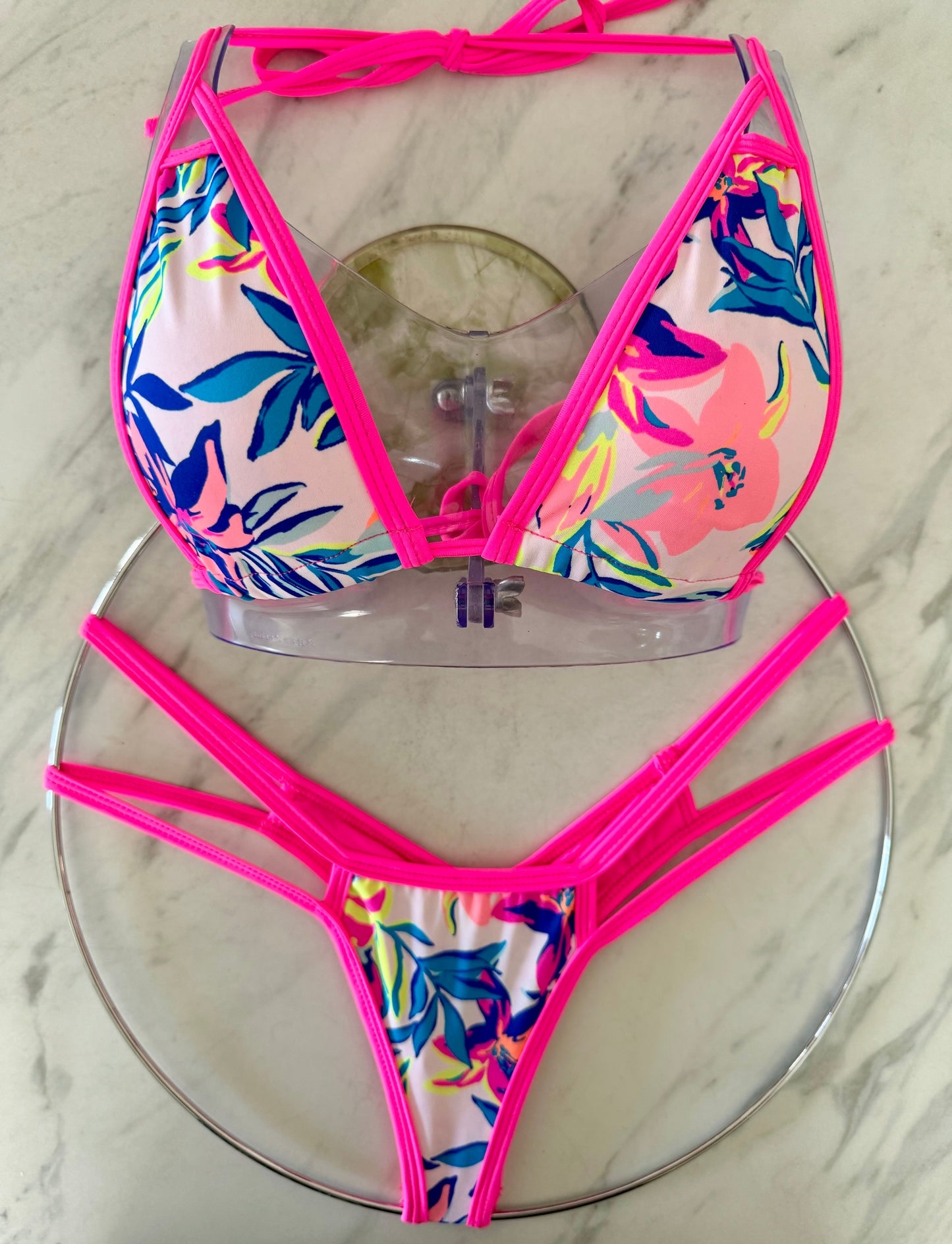 Neon Flower Neon Pink Micro Bottom