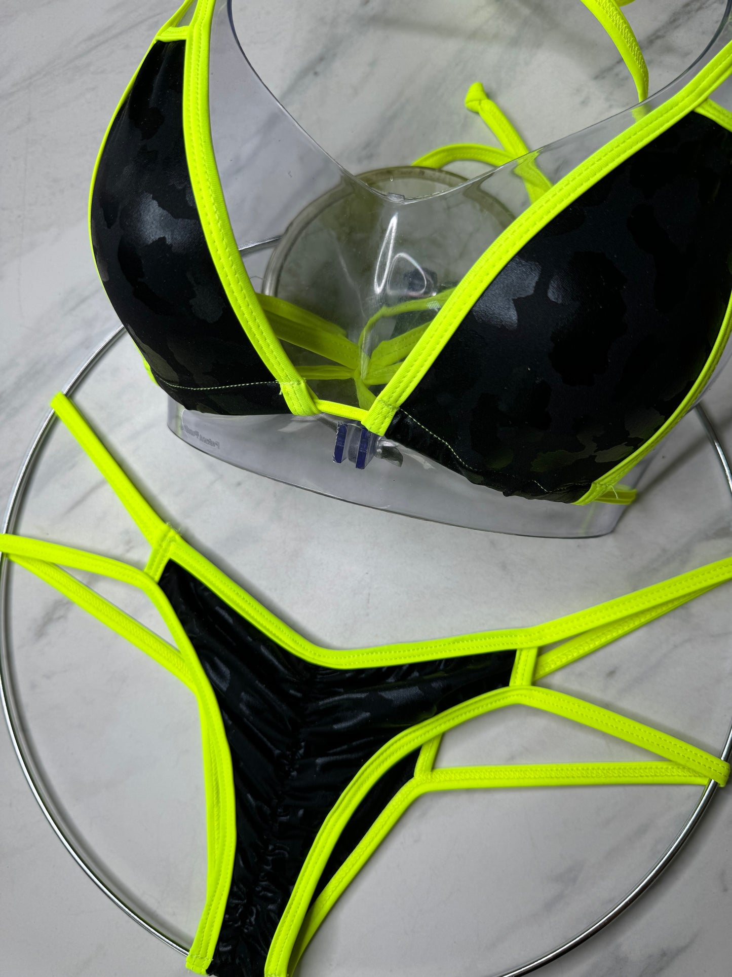 Black Leopard & Neon Yellow Micro Bottom