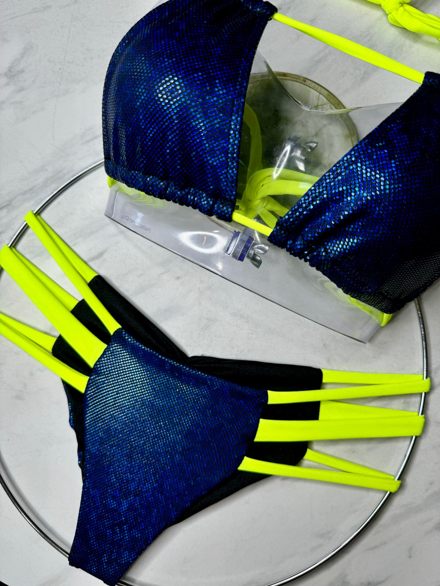 Starlight Blue & Neon Yellow "Skye" Bottom