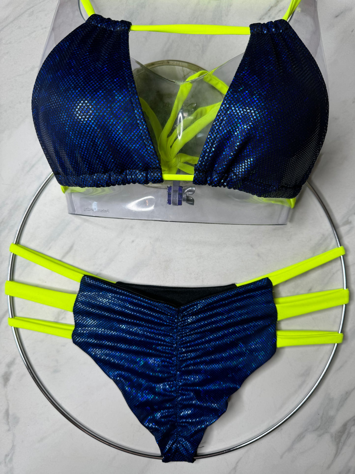 Starlight Blue & Neon Yellow "Skye" Bottom