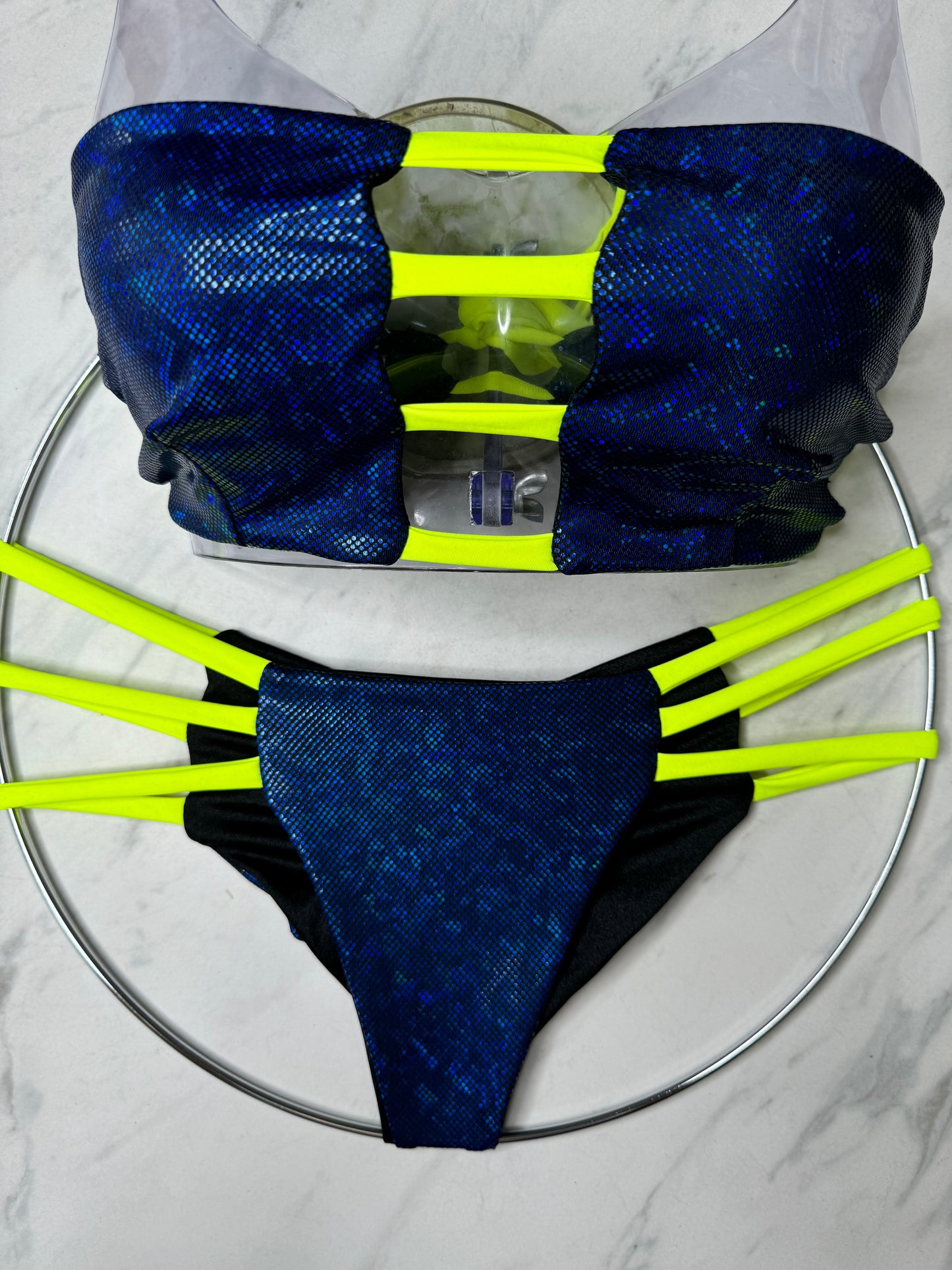 Stardust Blue & Neon Yellow "Kona" Bottom