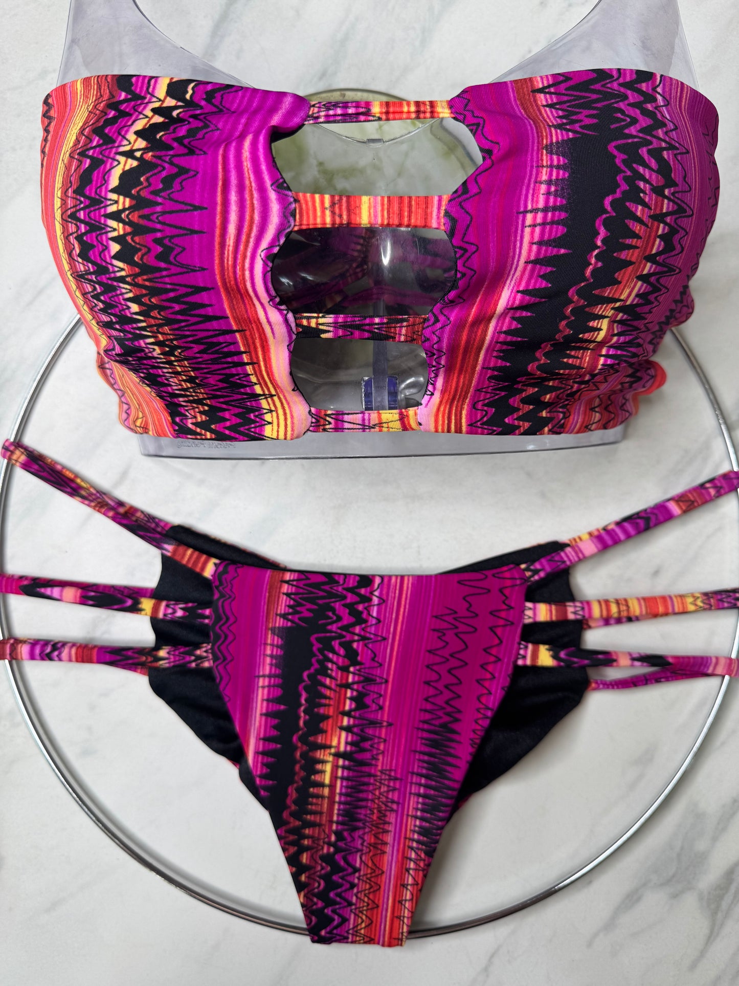 Pink Abstract "Kona" Bottom