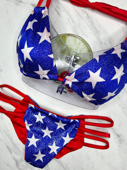 Patriotic Glitter Star Convertible Top