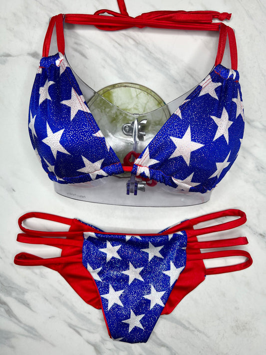 Patriotic Glitter Star Bottom